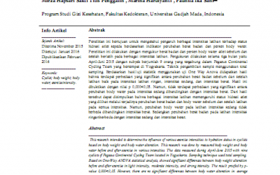 Publikasi Hasil Penelitian First pada Atlet Sepeda